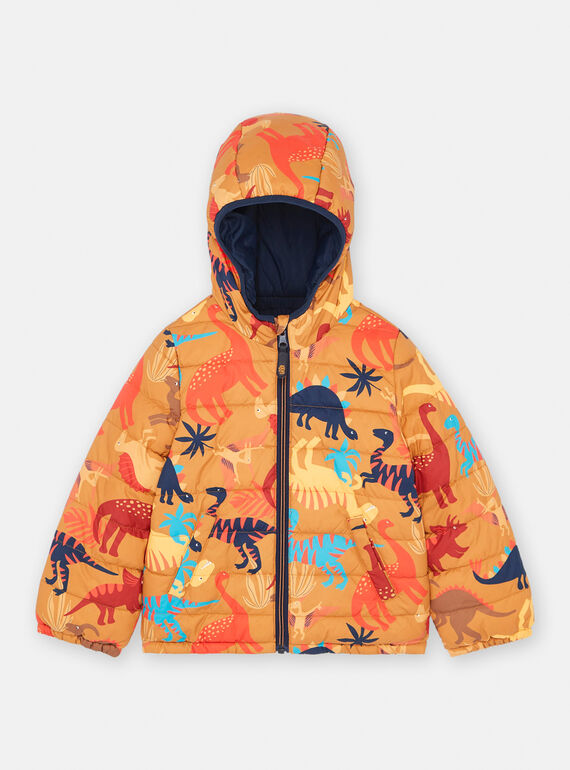 Doudoune à capuche réversible bleu marine et orange SOGROBLOU1 / 23W902C1BLO809
