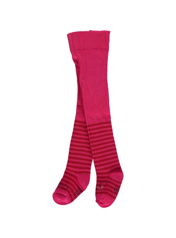 Collant rayé fantaisie bébé fille DYIROUCOL / 18WI0921COL099