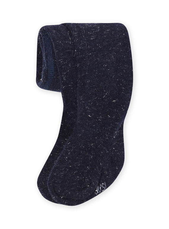 Collant bleu marine à paillettes bébé fille MYIJOCOLU2 / 21WI0916COL070