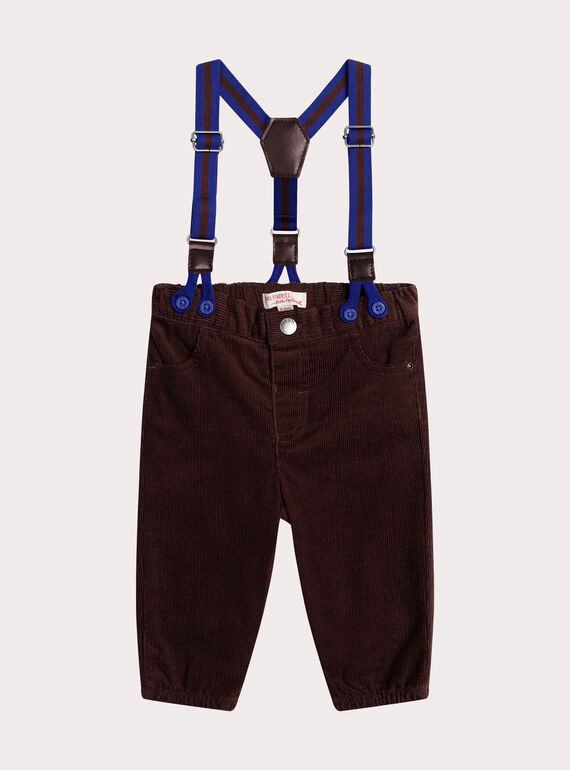 Pantalon marron pour bébé garçon XUBLUPAN1 / 25WG10N1PAN501
