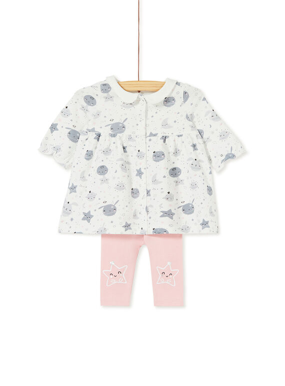Ensemble robe imprimé et legging en jersey KOU1ENS1 / 20WF0311ENS001