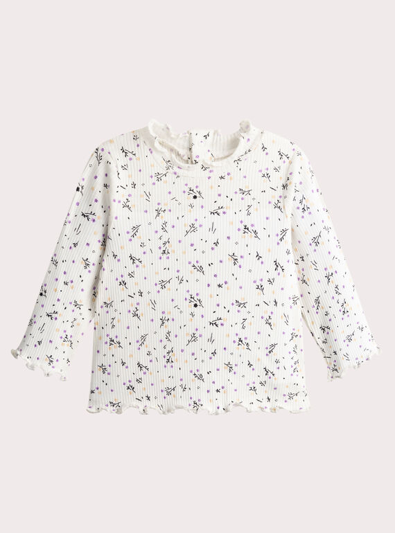 Sous pull à motif fleuri pour bébé fille VIPERSOUP / 24WG09R1SPL001