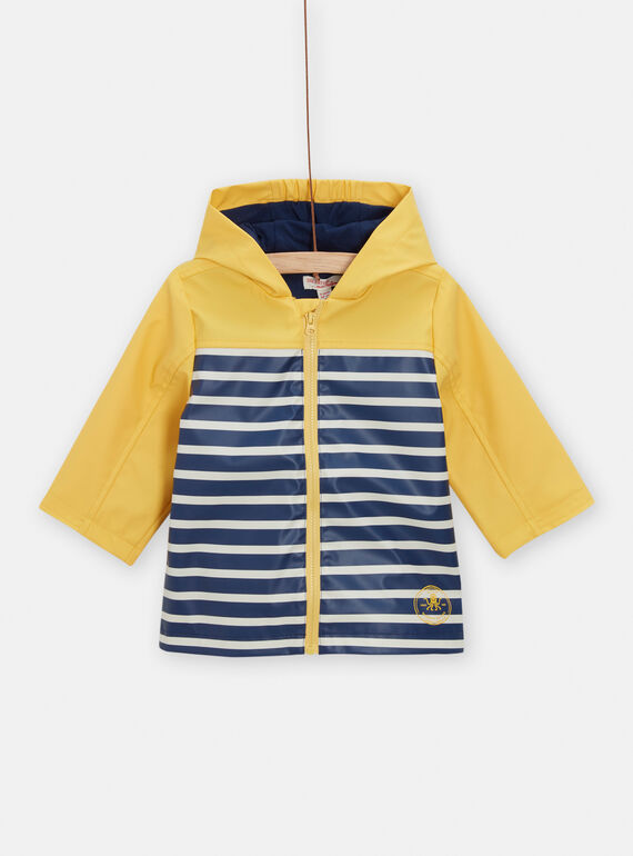 Imperméable jaune à rayures marines pour bébé garçon TUGROIMP / 24SG10P1IMPB105