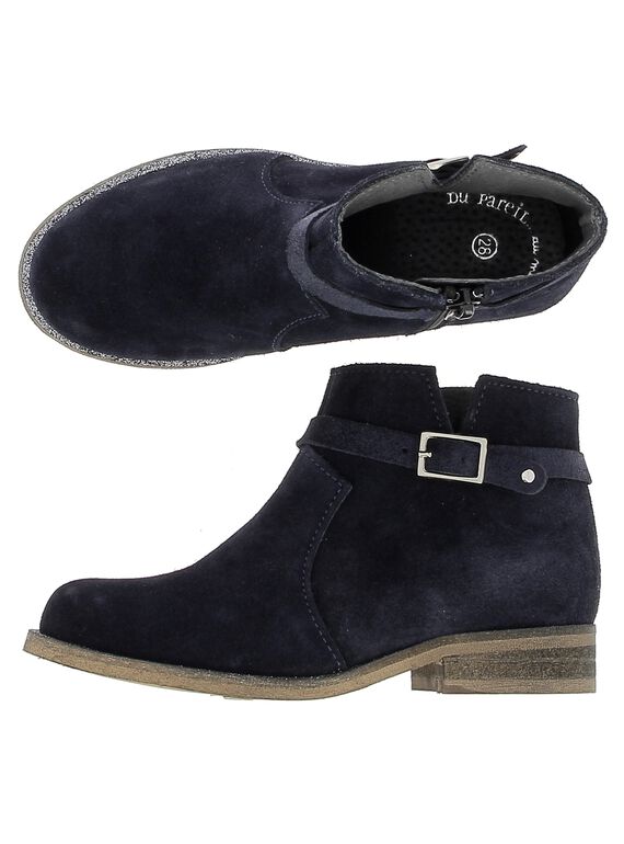 Boots en cuir fille DFBOOTREP / 18WK35T4D0D070