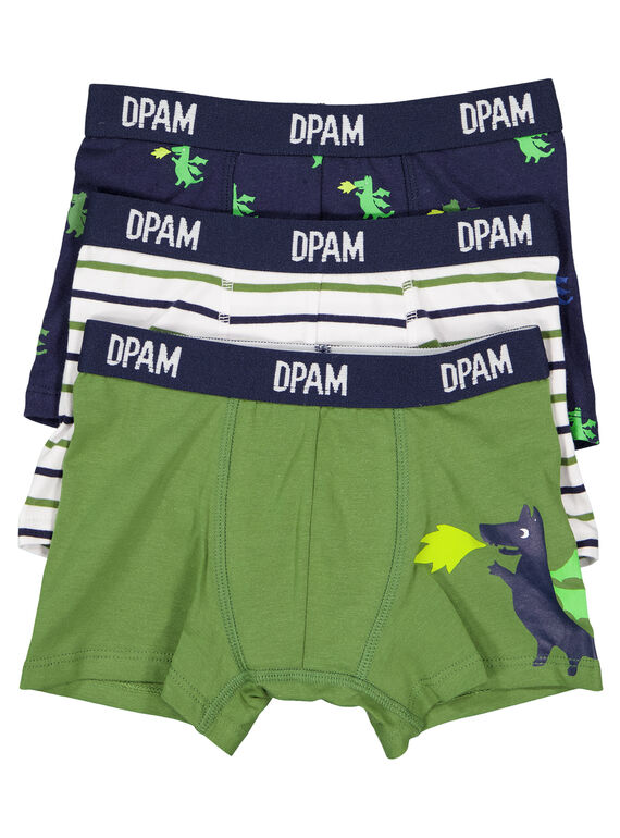 Lot de 3 boxers GEGOBOXKAKI / 19WH1264BOX628