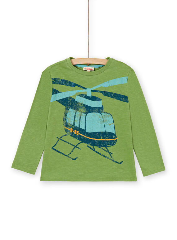 Tee Shirt Manches Longues Vert LOJOTEE4 / 21S90233TMLG626