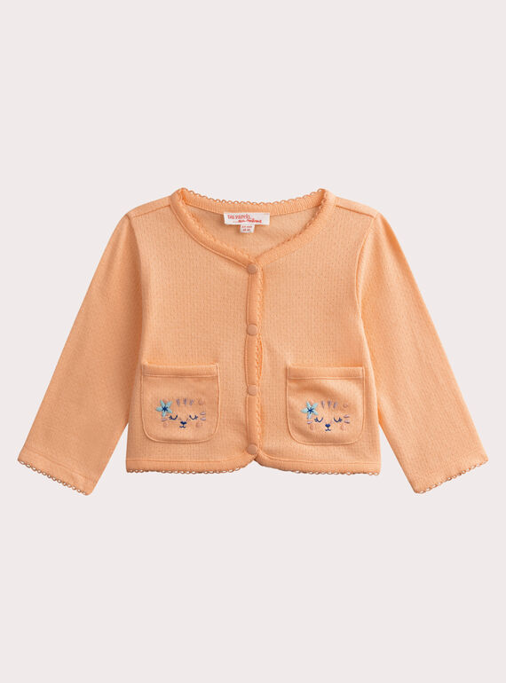 Cardigan peche pour bébé fille WITACAR / 25SG09U1CAR413