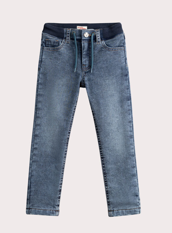 Jean denim bleu doublé chaud pour garçon VOBAJEAN / 24W902Q1JEAP269