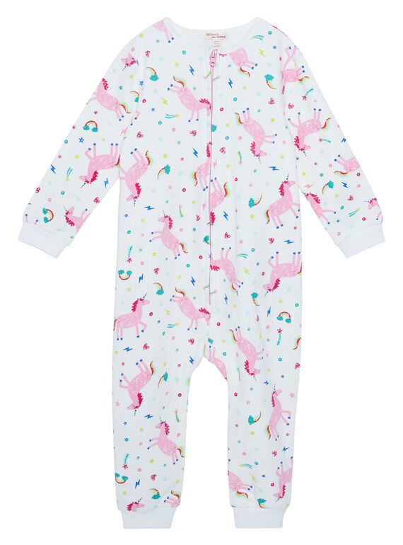 Combinaison enfant fille avec imprimé licorne  JEFACOMBCA / 20SH11C1D4F001