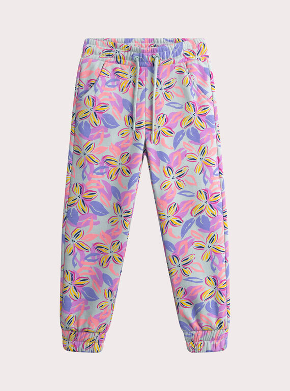 Jogging bleu imprimé floral  WAJOBAJOG1 / 25S901I2JGBC206