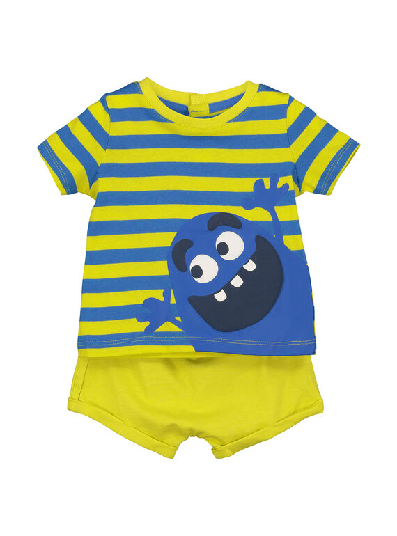 Ensemble tee-shirt et short bébé garçon FUPLAENS1 / 19SG10P1ENS099