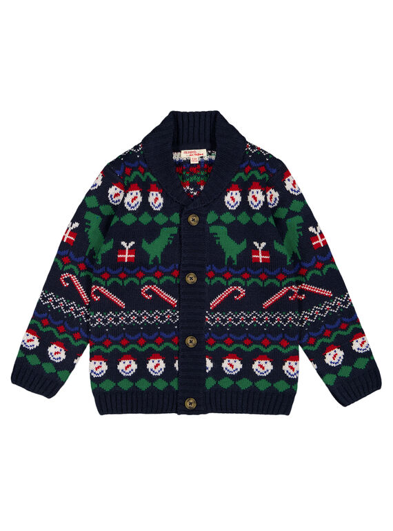 Gilet JAcquard Noël col Chale GONOGIL / 19W902V1GIL705