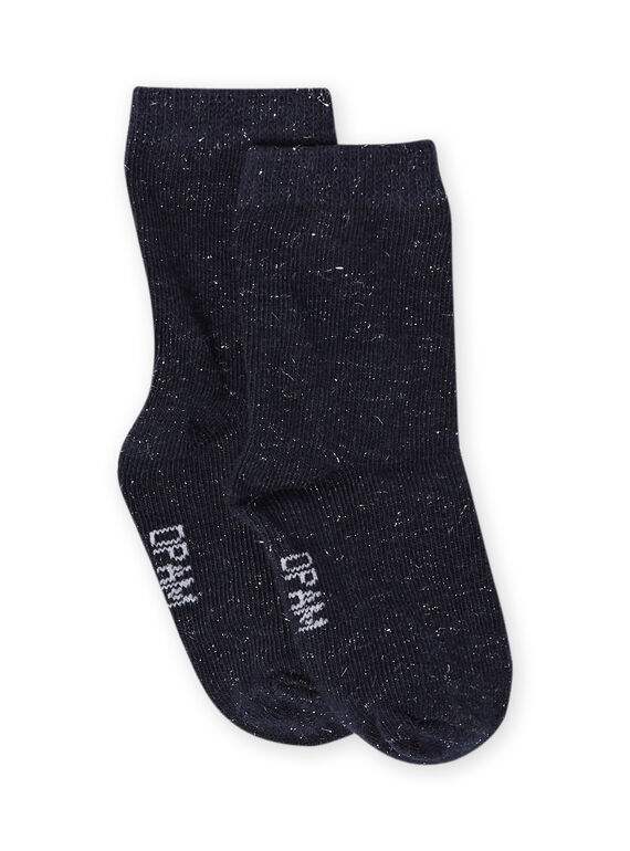 Chaussettes bleu marine bébé fille MYIJOSOQLU2 / 21WI0917SOQ070