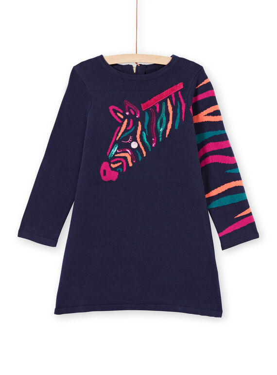 Robe bleu marine enfant fille MATUROB3 / 21W901K1ROB070