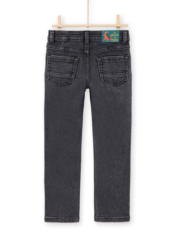 Jean slim anthracite enfant garçon MOPAJEAN / 21W902H1JEAK004