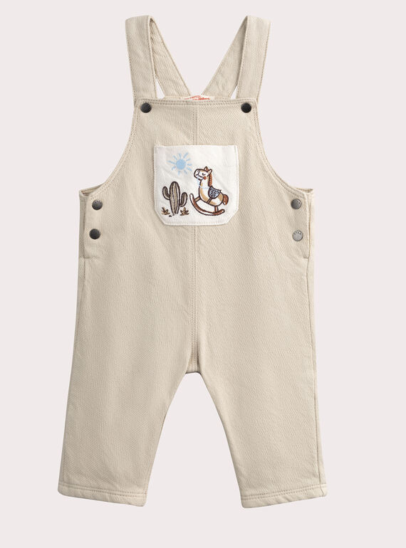 Salopette beigepour bébé garçon WULANSAL / 25SG1042SAL811