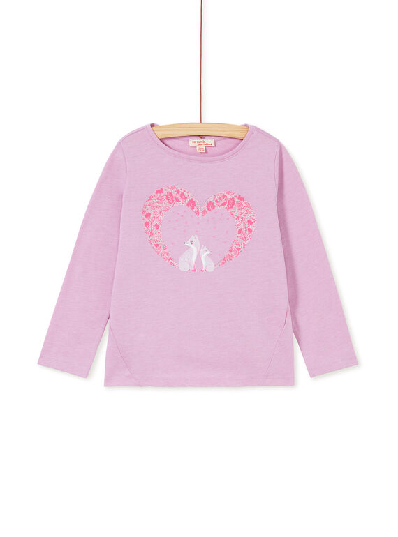 T-shirt manches longues et imprimé petits renard formant un coeur KABOTEE2 / 20W901N1TMLH706