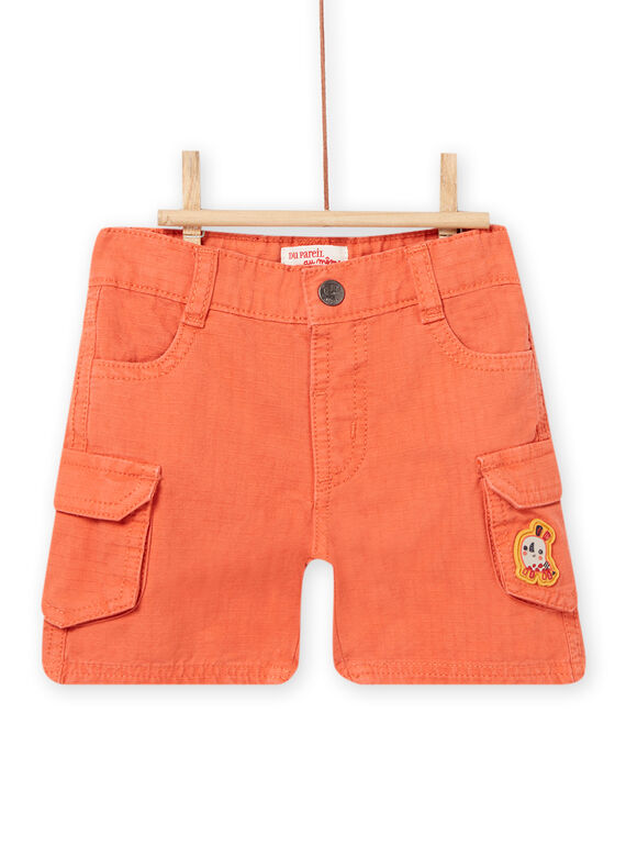 Bermuda orange bébé garçon NUFLABER1 / 22SG10R2BER405