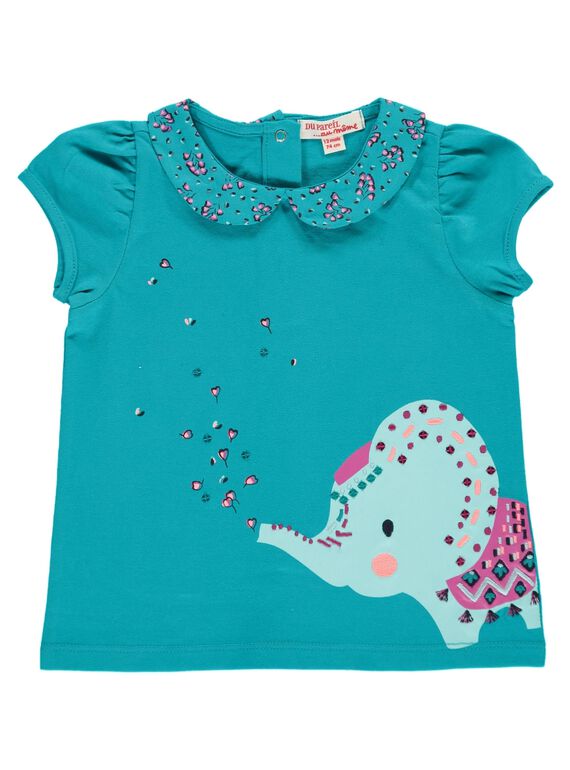 Tee-shirt manches courtes bébé fille CIDOUBRA / 18SG09J1BRA202