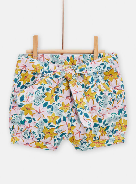 Short imprimé fleuri bébé fille TIPOSHO / 24SG09M1SHO001