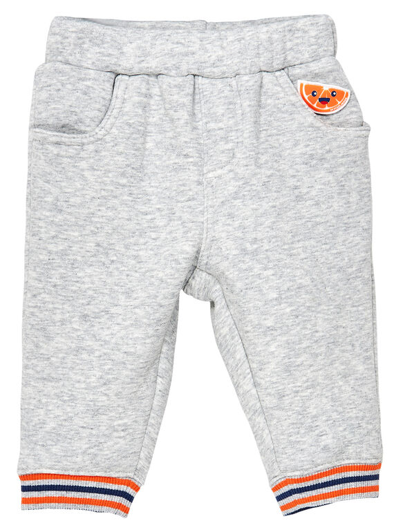 Pantalon tout doux à l'intérieur rib en bas de jambes bébé garçon JUVIPAN / 20SG10D1PANJ908