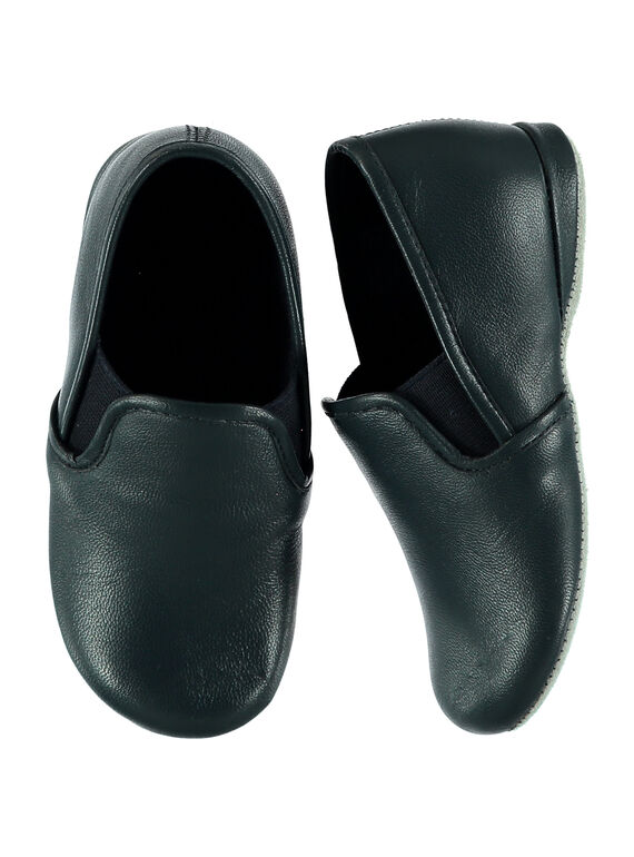 Chausson cuir marine enfant garçon GGBEAUFILS / 19WK36B1D0B070