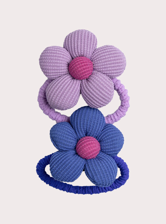 Lot de 2 élastiques à fleurs maxi pour fille XYAJOELA4 / 25WI01I8ELAD332