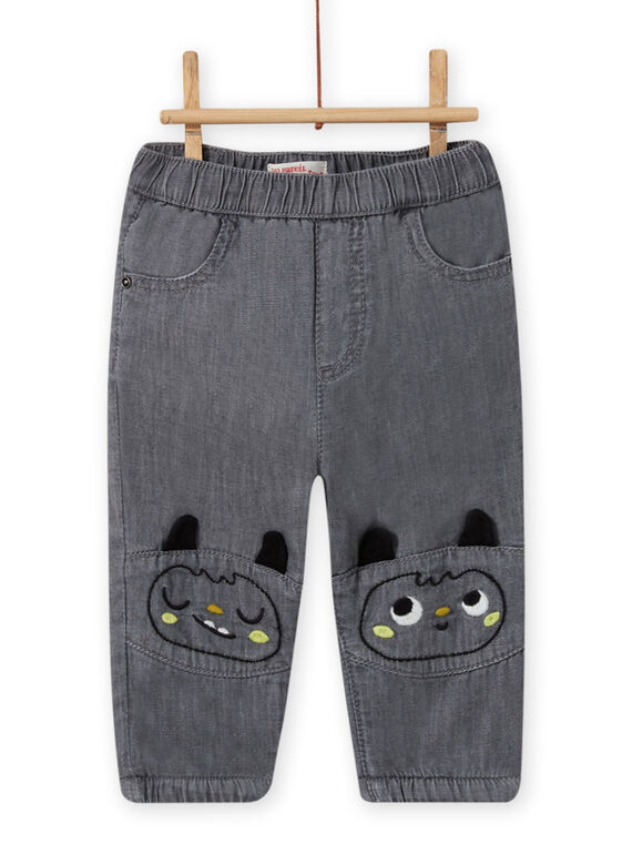 Jean gris motifs monstres bébé garçon MUHIJEAN / 21WG10U1JEAK004