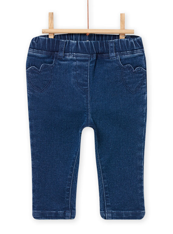 Pantalon en denim bleu bébé fille NIJOJEAN / 22SG0964PANP270