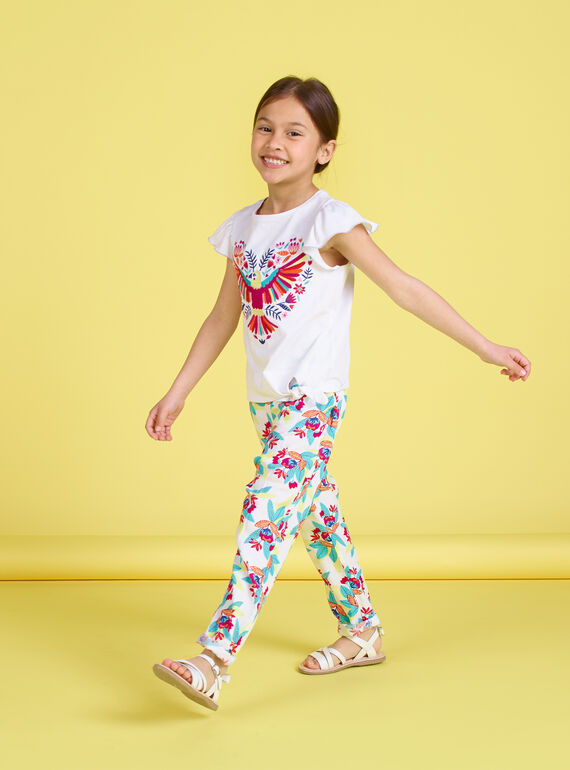 Pantalon fluide imprimé à taille élastiqué  JAMARPANT / 20S901P1PAN000