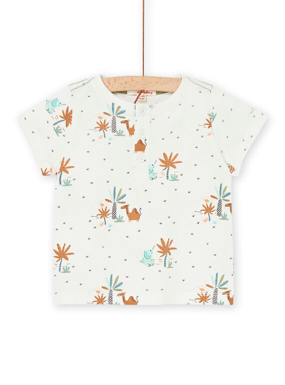 T-shirt blanc à imprimé désert RUEXOTUN / 23SG10V4TMC810
