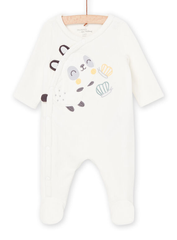 Grenouillère à motifs lapin et papillons POU2GRE3 / 22WF0591GRE001