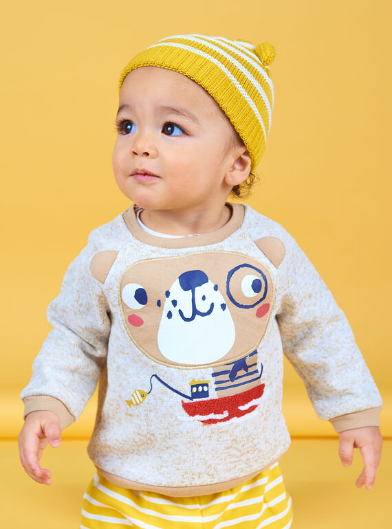 Sweat Shirt Ecru chiné LUNOSWE / 21SG10L1SWEA010