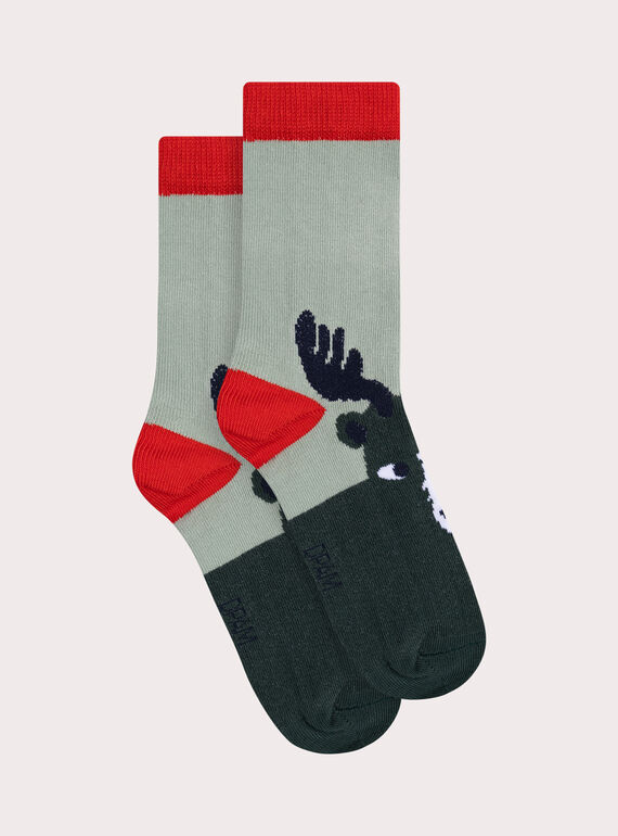 Chaussettes motif cerf pour garçon XYOJOCHO5 / 25WI02E2SOQ614