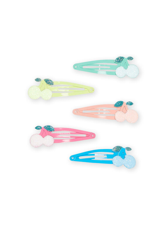 Lot de 5 barrettes à motif cerise RYAJOCLIC1 / 23SI01B9BRTK008