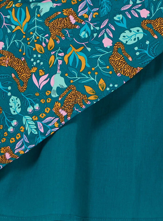 Robe sans manche, imprimé tigre et fleurs LAVEROB1 / 21S901Q2ROB714
