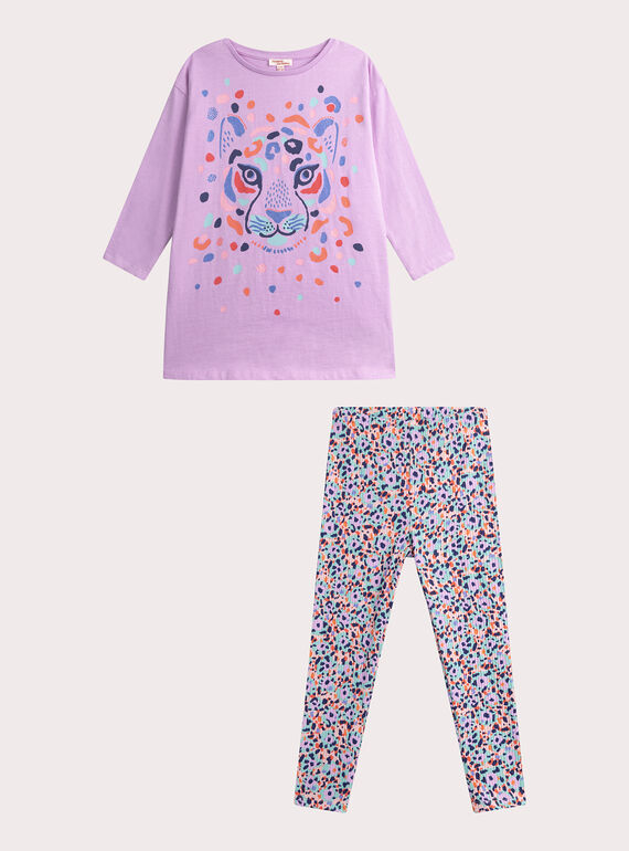 Chemise de nuit parme pour enfant fille WEFACHUPAN / 25SH1191CHN320