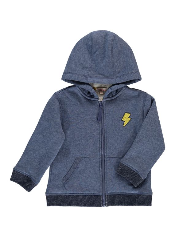 Sweat zippé doublé fausse fourrure garçon DOJOSHER1 / 18W902O1D28222