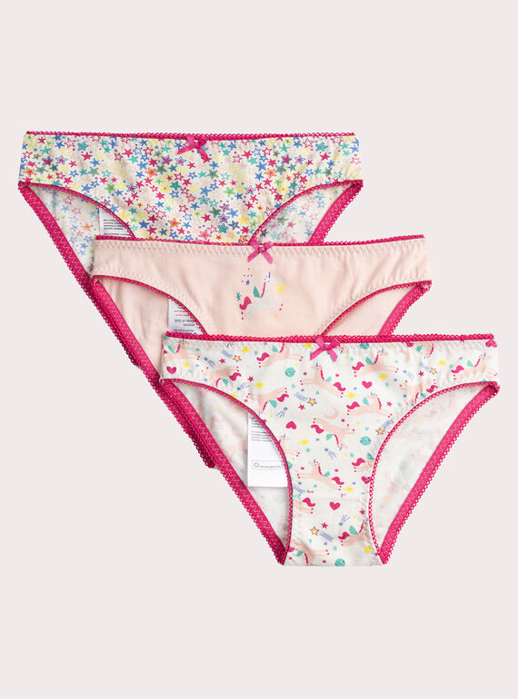 Lot de 3 culottes à imprimé fantaisie pour fille VEFALOTUNI / 24WH1182D5L001