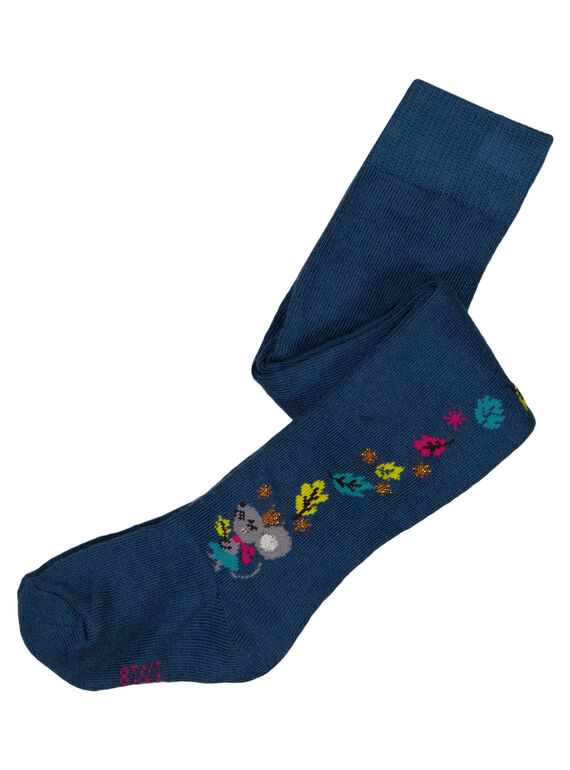 Collant en coton avec détails fleurs sur le coté.  GYITUCOL / 19WI09Q1COL714
