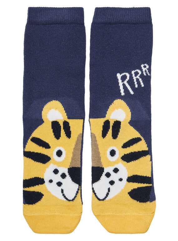 Chaussette garçon bleues tigre JYOTROCHO2 / 20SI02F2SOQC205
