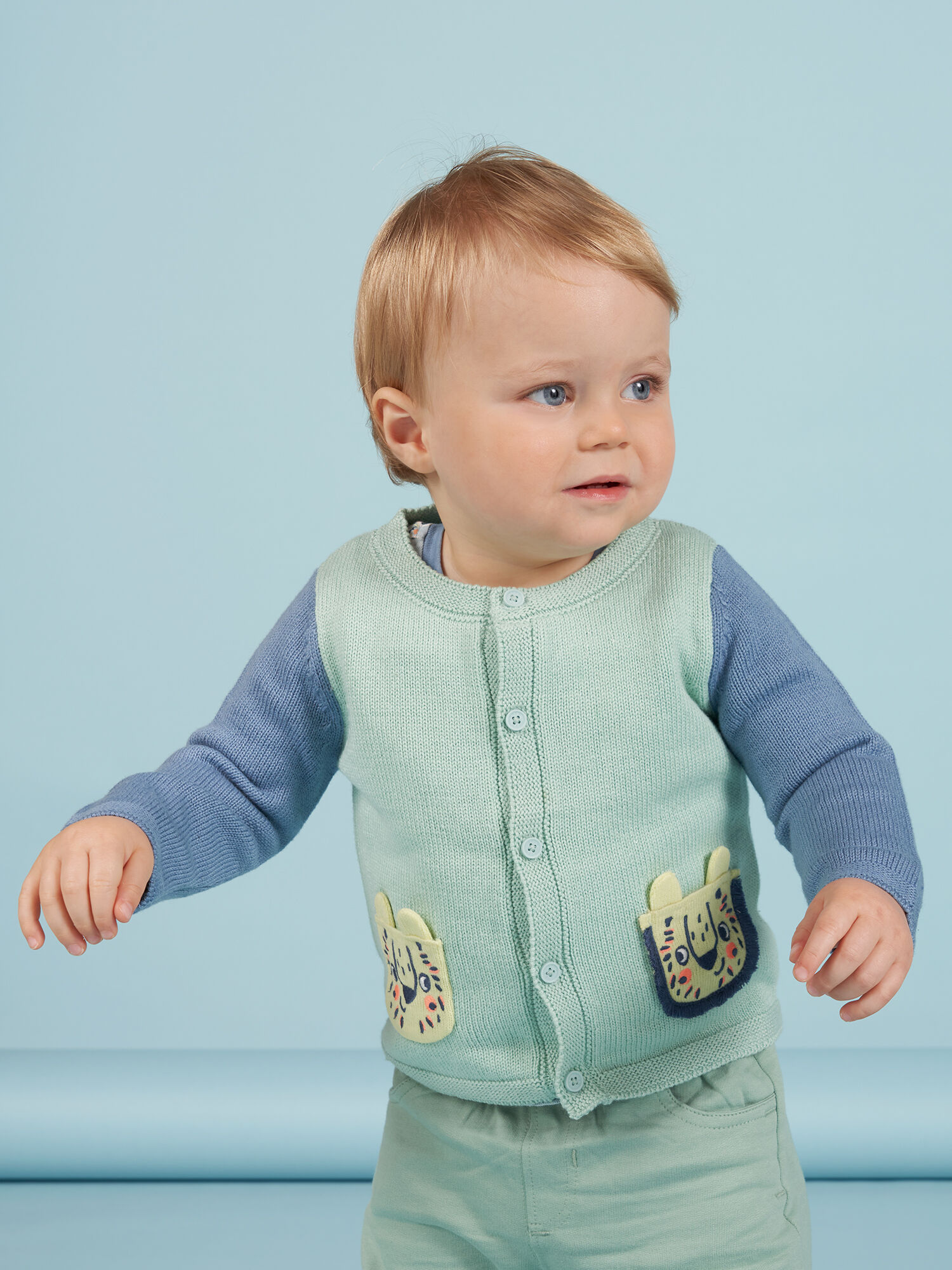 Gilet tricot color animations animaux b b gar on