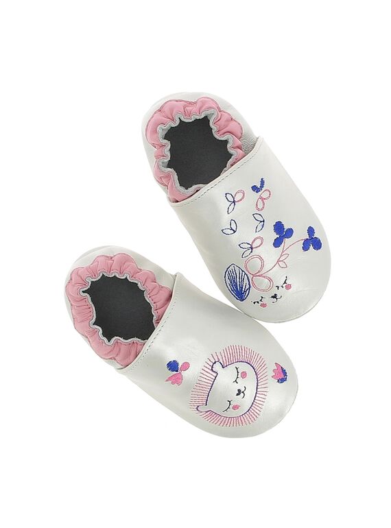 Chausson en cuir bébé fille CNFLION / 18SK48X1D3S001