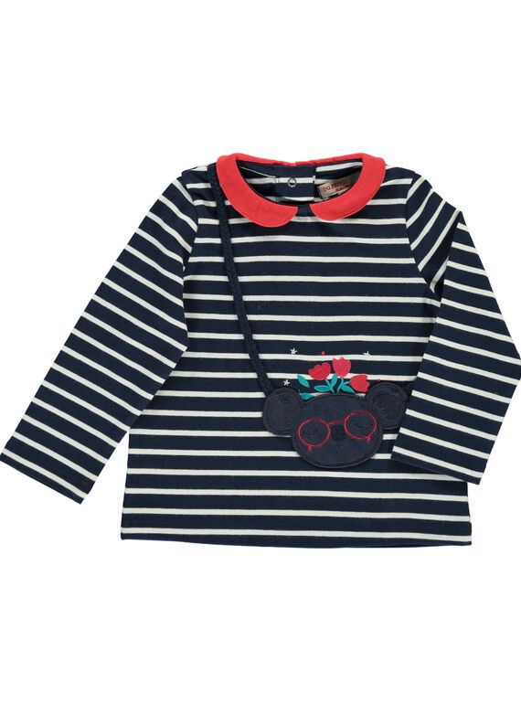 Tee-shirt manches longues fantaisie bébé fille DITRIBRA / 18WG09D1BRA099