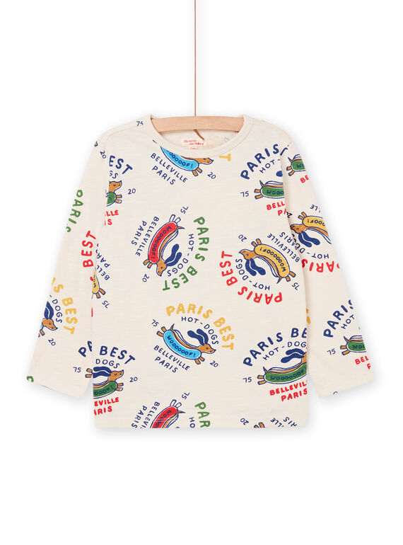 T-shirt manches longues à imprimé hot-dog POMUTEE1 / 22W902R4TML007