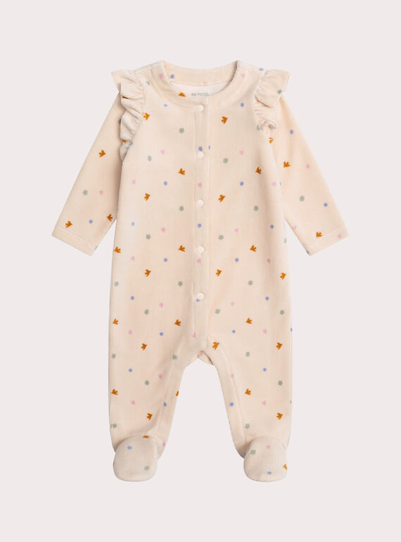 Grenouillère fantaisie pour bébé fille XEFIGREMELI / 25WH13B1GREB103