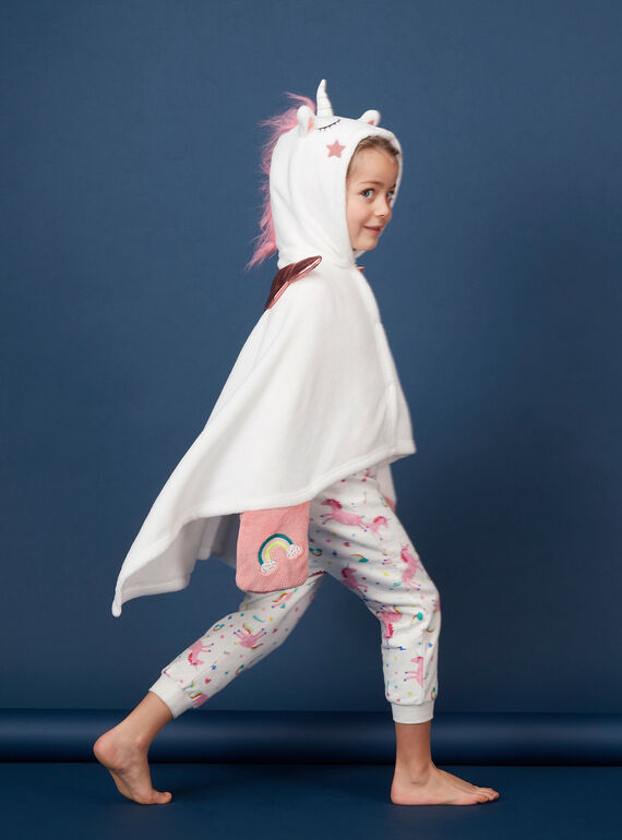 Cape licorne enfant fille en soft boa  JEFACAP / 20SH11C2CPE001