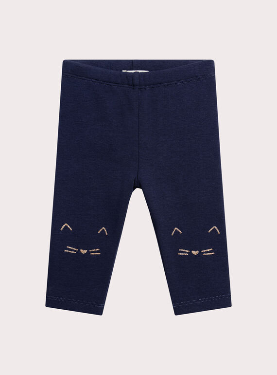 Pantalon bleu marine pour bébé fille XIBLUPAN / 25WG09N1PAN622