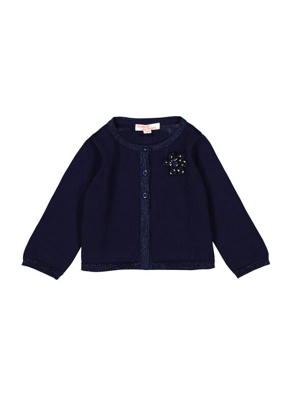 Gilet bleu marine bébé fille FIJOCAR3 / 19SG0933CARC205