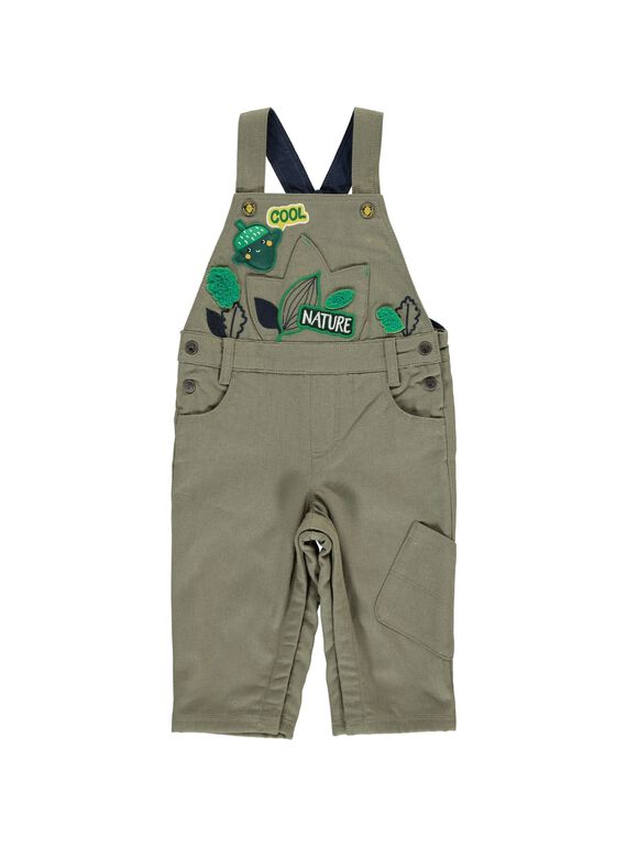 Salopette kaki bébé garçon DUVESAL / 18WG1071SAL609